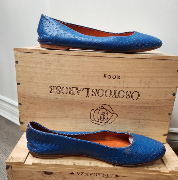 John Fluvoeg Travel Vogs Maui Blue Lightweight Tavel Flats Size 9.5 - Picture 4 of 13